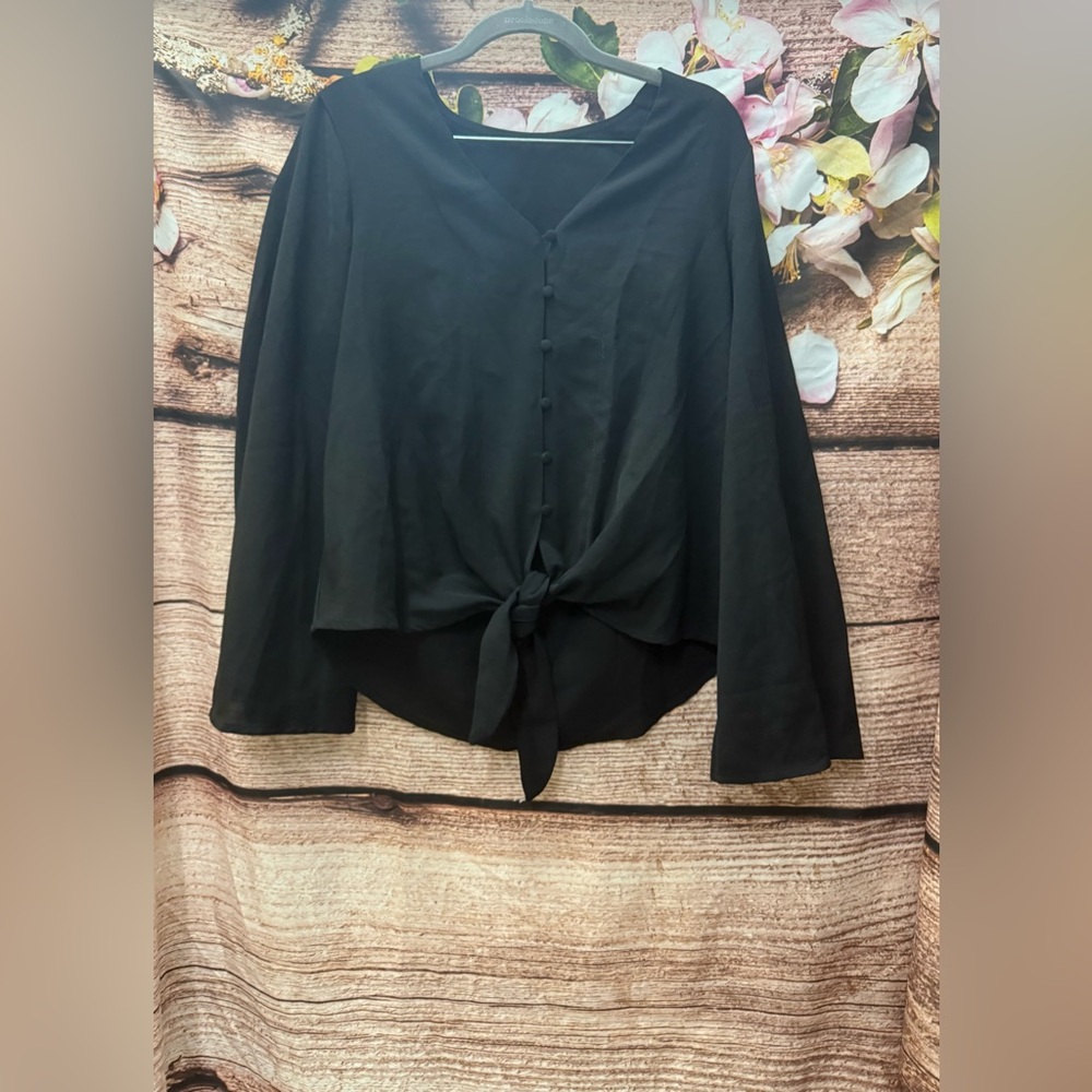 Elegant Black Button-Down